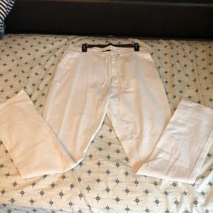 All white Bruno pants